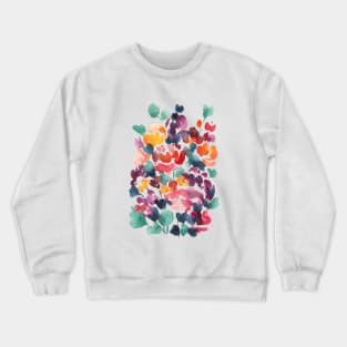 Colorful Abstract Watercolor Flowers 19,  Bouquet Illustration Crewneck Sweatshirt